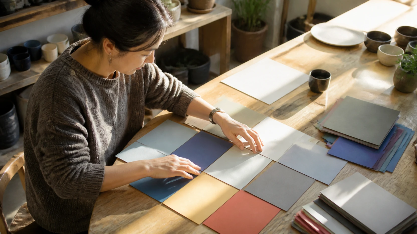 Atelier illustrant « Apprendre à construire des harmonies colorées par la pratique »